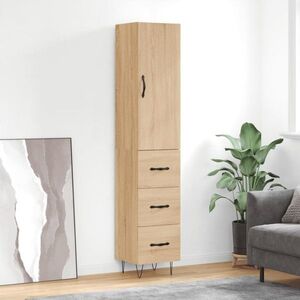 Imagine vidaXL Dulap înalt, stejar sonoma, 34, 5x34x180 cm, lemn prelucrat