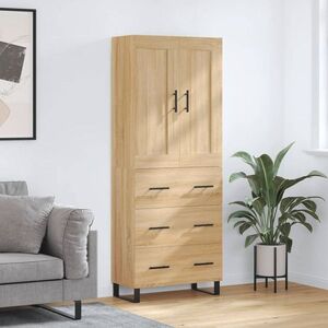 Imagine vidaXL Dulap înalt, stejar sonoma, 69, 5x34x180 cm, lemn compozit