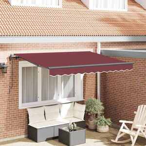 Imagine vidaXL Copertină retractabilă Burgundy 350 x 200 x 165 cm țesătură