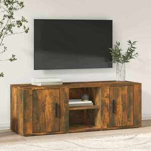 Imagine vidaXL Comodă TV, stejar fumuriu, 100x31, 5x35 cm, lemn prelucrat