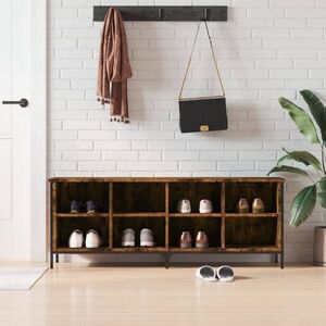 Imagine vidaXL Pantofar, stejar fumuriu, 131x35x50 cm, lemn compozit