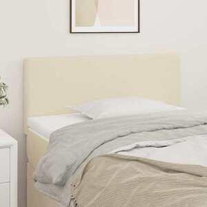 Imagine vidaXL Tăblie de pat, crem, 100x5x78/88 cm, piele ecologică