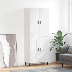 Imagine vidaXL Dulap înalt, alb, 69, 5x34x180 cm, lemn compozit