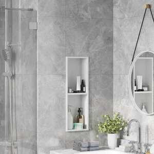 Imagine vidaXL Nisă de Duș Alb 60 x 20 x 9, 5 cm Oţel inoxidabil