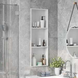 Imagine vidaXL Nisă de Duș Alb 90 x 30 x 9, 5 cm Oţel inoxidabil