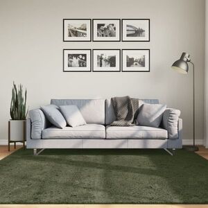 Imagine vidaXL Covor HUARTE, fir scurt moale și lavabil verde pădure 200x200cm