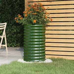 Imagine vidaXL Jardinieră grădină verde 40x40x68 cm oțel galvanizat