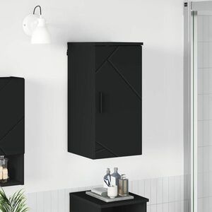 Imagine vidaXL Dulap de Baie Negru 30 x 31, 5 x 61 cm Lemn prelucrat, Metal