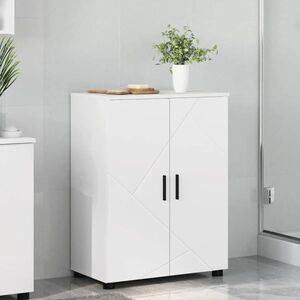Imagine vidaXL Dulap de Baie Alb 60 x 35 x 80 cm Lemn prelucrat, Metal