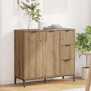 Imagine vidaXL Bufet Stejar Artizanal 89, 5 x 33 x 82 cm Lemn prelucrat