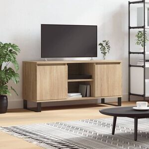 Imagine vidaXL Comodă TV, stejar sonoma, 104x35x50 cm, lemn compozit