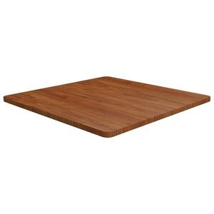 Imagine vidaXL Blat de masă pătrat maro închis 80x80x2, 5 cm lemn stejar tratat