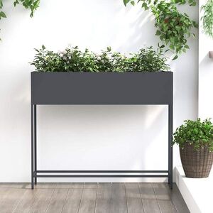 Imagine vidaXL Ghiveci ridicat pentru grădină Antracit 100 x 26 x 82 cm Oțel