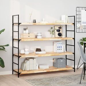Imagine vidaXL Rafturi suspendate 2 buc. 120x40x4cm lemn masiv acacia netratat