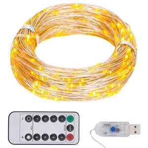 Imagine vidaXL Instalație cu 150 LED-uri, alb cald, 15 m