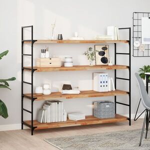 Imagine vidaXL Rafturi suspendate 3 buc. 120x40x4cm lemn masiv acacia netratat