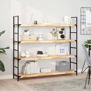 Imagine vidaXL Rafturi plutitoare 4 buc. 160x30x4cm lemn masiv acacia netratat