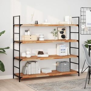 Imagine vidaXL Rafturi suspendate 2 buc. 120x40x4cm lemn masiv acacia netratat