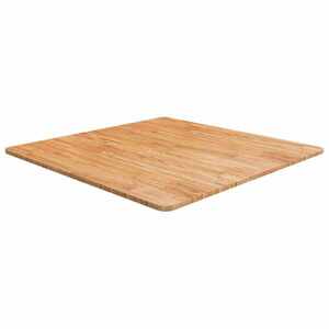 Imagine vidaXL Blat masă pătrat maro deschis 80x80x1, 5cm lemn stejar tratat