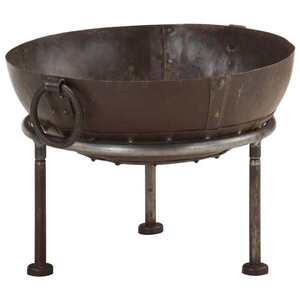 Imagine vidaXL Vatră de foc rustică, Ø 40 cm, fier