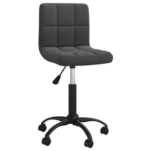 Imagine vidaXL Scaun de bucătărie pivotant, negru, catifea