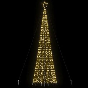 Imagine vidaXL Pom de Crăciun LED cu țepi 1534 LED-uri Alb Cald 500 cm