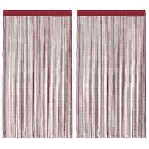 Imagine vidaXL Draperii cu franjuri, 2 buc., 100 x 250 cm, roșu burgund