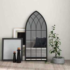Imagine vidaXL Oglindă, negru, 100x45 cm, fier, utilizare în interior
