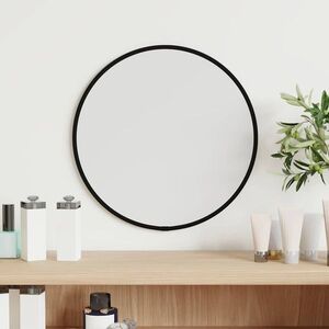 Imagine vidaXL Oglindă de perete rotundă, negru, Ø 30 cm