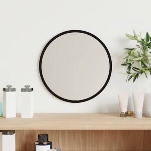 Imagine vidaXL Oglindă de perete rotundă, negru, Ø 20 cm