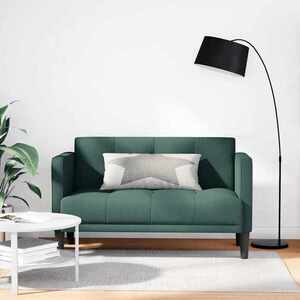 Imagine vidaXL Canapea loveseat, verde închis, 111 cm, textil