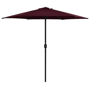 Imagine vidaXL Umbrelă soare de grădină stâlp aluminiu roșu bordo 270x246 cm