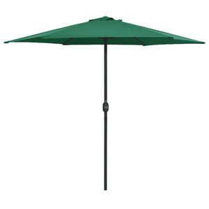Imagine vidaXL Umbrelă de soare cu stâlp din aluminiu, verde, 270x246 cm