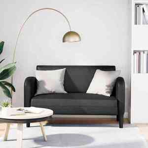 Imagine vidaXL Canapea loveseat neagră 110 cm piele artificială