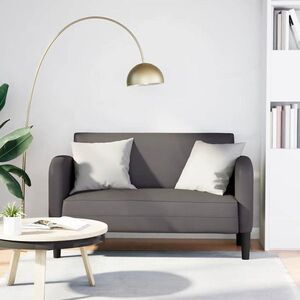 Imagine vidaXL Canapea lovesea gri 110 cm piele artificială