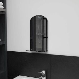 Imagine vidaXL Oglindă de perete cu raft, 20 x 40 cm, sticlă securizată
