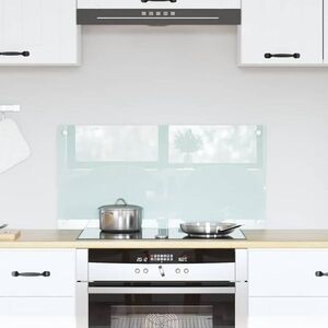 Imagine vidaXL Panou de bucătărie Lapte 80 x 40 cm sticlă securizată