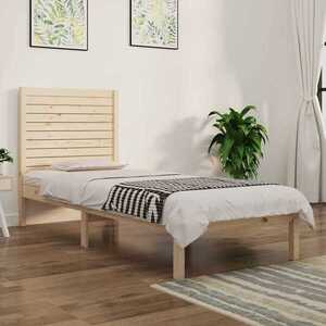 Imagine vidaXL Cadru de pat mic single, 75x190 cm, lemn masiv