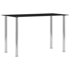 Imagine vidaXL Masă de bucătărie, negru, 120 x 60 x 75 cm, sticlă securizată
