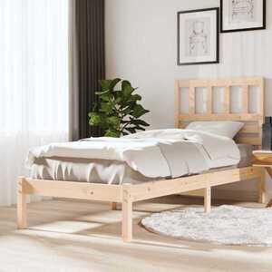 Imagine vidaXL Cadru de pat, 75x190 cm, mic, single, lemn masiv de pin