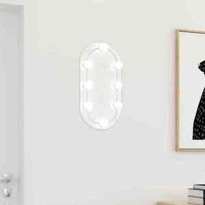 Imagine vidaXL Oglindă ovală cu lumini LED, 40x20, cm, sticlă