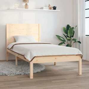 Imagine vidaXL Cadru de pat mic single, 75x190 cm, lemn masiv