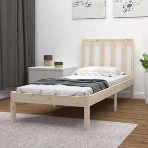 Imagine vidaXL Cadru de pat fără saltea, 75x190 cm, lemn masiv de pin