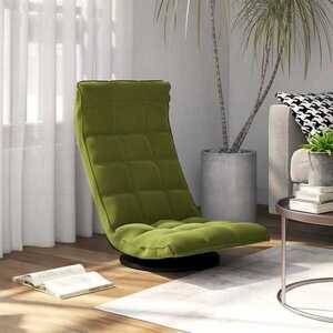 Imagine vidaXL Scaun de podea pivotant, verde deschis, catifea