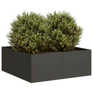 Imagine vidaXL Jardinieră Negru 80x80x30 cm Oțel