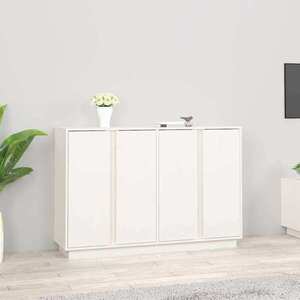 Imagine vidaXL Servantă, alb, 120x35x80 cm, lemn masiv de pin
