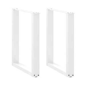 Imagine vidaXL Picioare de masă în formă de U, 2 buc., alb, 70x(72-73) cm, oțel