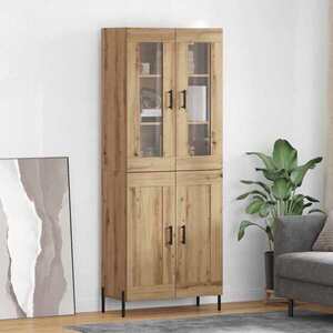 Imagine vidaXL Bufet Stejar Artizanal 69, 5 x 34 x 180 cm Lemn prelucrat