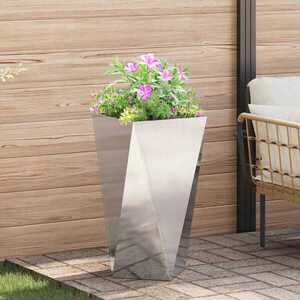 Imagine vidaXL Jardinieră Argintiu 40 x 40 x 75 cm Oţel inoxidabil
