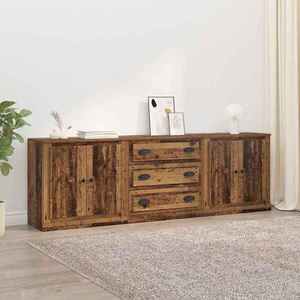 Imagine vidaXL Bufeturi 3 buc. Lemn vechi 210 x 35, 5 x 67, 5 cm Lemn prelucrat